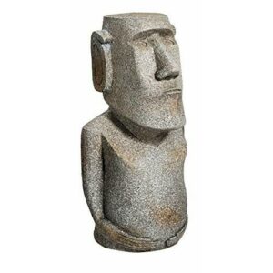 Reproducción Estatua Moai Isla de Pascua, color gris, piedr…
