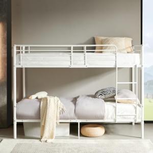 FetiNes Cama litera de metal para niños, 90 x 200 cm, cama…