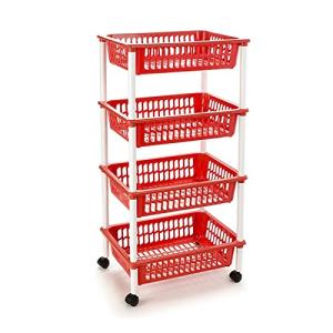 AC - Carrito verdulero Modelo PLFT de plástico con 4 Nivele…