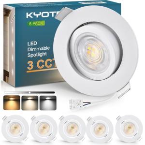 KYOTECH 3CCT Downlight LED Techo Empotrable Regulable 68-75…