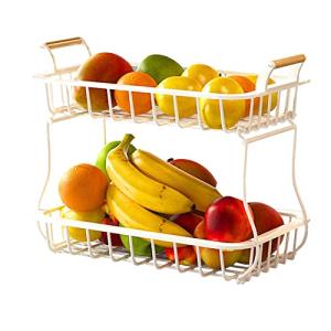 BestAlice Cesta de Almacenamiento de Frutas de 2 Niveles pa…