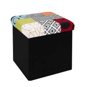 HOME DECO FACTORY Caja-PUF Plegable Patchwork