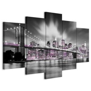 Cuadros B&D XXL - Cuadro en Lienzo New Nueva York 5 piezas…