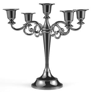 URHELP Juego de 5 candelabros de 27 cm de altura, 2,2 cm de…