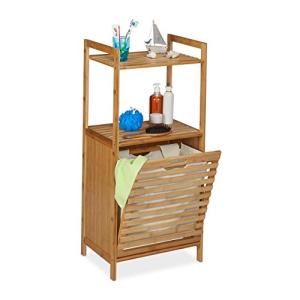 Relaxdays Estantería Ropa Sucia Bambú, Armario Colada 2 Bal…