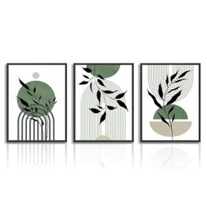 Cuadros de Arte Boho Verde Salvia, Posters de Pared Minimal…
