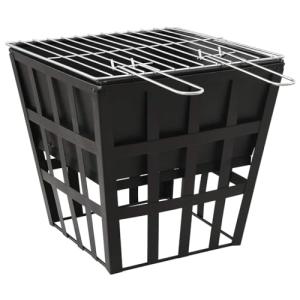 vidaXL Brasero y Barbacoa 2 en 1 Fogata Chimenea Calentador…