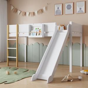Kebnor 90 x 200 cm, litera con escalera recta de tres nivel…