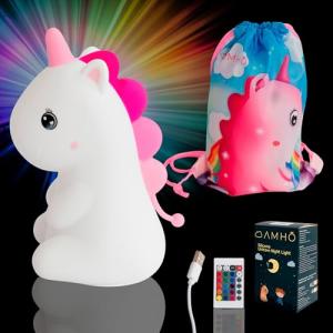 AMHÖ Luz Nocturna Infantil Unicornio Quitamiedos y Lámpara…