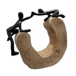 BY SIGRIS Origen Home Decor Figuras Negras sobre Tronco Var…