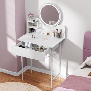 mufojyez Escritorio de maquillaje con modos de iluminación…