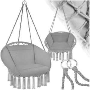 tectake® Columpio Jardín Exterior, Silla Colgante con Cojín…