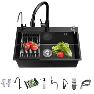 Fregadero Cocina Negro 60 x 45cm, Fregadero Cocina en Acero…
