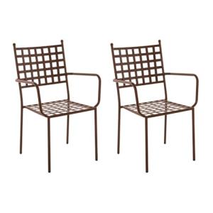 LOLAhome Pack 2 Silla de jardín Cartago Marrón Oxido | Esti…