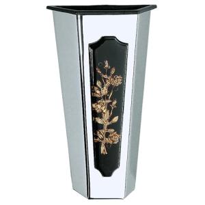 Florero bucaro de Acero Inoxidable, con metacrilato de Flor…