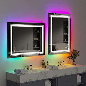 LUVODI Espejo Baño con Luz Led: 60x80 cm Espejos de Baño Pa…