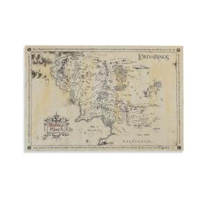 Póster del mapa de la Tierra Media del Señor de los Anillos…