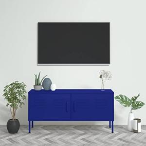 CIADAZ Mueble para TV de Acero Azul Marino 105x35x50 cm, Mu…