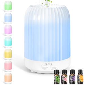 BUOAZR 250ML Difusor de Aceites Esenciales, Sin BPA, Humidi…