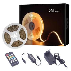 JBdusn COB CCT LED Tira de luces blanco sintonizable, 5m re…