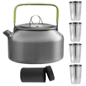 GOMETY Hervidor de agua para camping, 2-3 personas, cafeter…