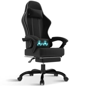 TRIUMPHKEY Silla de Gaming de Tela de Masaje, Silla Gaming…