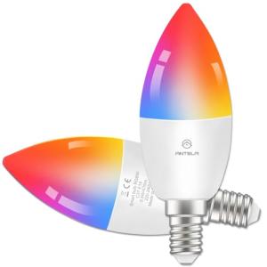 ANTELA Bombilla Inteligente LED WiFi Compatible con Alexa/G…