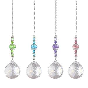 4Pcs Atrapasoles de Cristal, Cristal arcoíris Sun Catcher p…