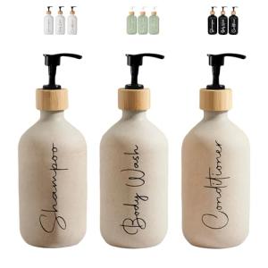FCINNOVA® Dispensador Jabon Baño | Set de 3 Botes para Gel…