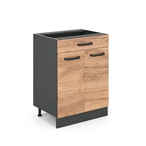 Vicco Mueble bajo de Cocina R-Line, Roble Dorado/Antracita,…