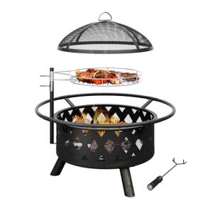 Redlife Brasero Exterior Jardin con Parrilla, Barbacoa Port…