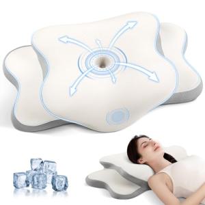 JINXIA Almohada Cervical de Espuma Viscoelástica, Almohada…
