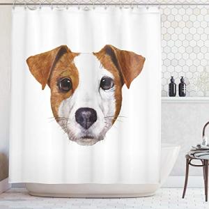 ABAKUHAUS Jack Russell Cortina de Baño, Extraer Las Manos A…