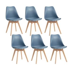 TTATC Pack de 6 Sillas de Comedor con Patas de Madera Maciz…