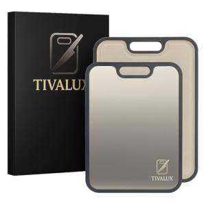 TIVALUX- 1 Tabla de Cortar de Titanio Puro Doble Cara 38.5x…