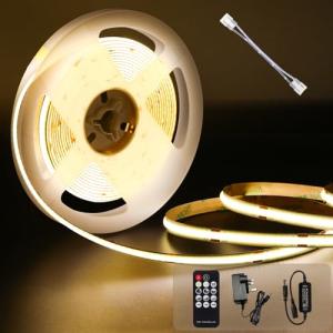 Amdelne Cob Tira Led 4000k, 5M Regulable, Juego De Tiras De…