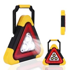 ALLOMN Luz de Advertencia Solar LED para Coche, 6400mAh Tri…