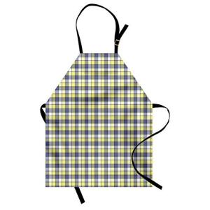 ABAKUHAUS Vintage Amarillo Azul Delantal de Cocina, Comprob…