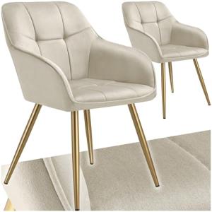 TecTake® Sillas de Comedor Elegantes, Tapizado Aterciopelad…