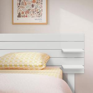 DHOME Cabecero con Estantes de Madera reciclada DM con Pata…