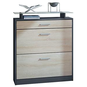 Vladon Zapatero Loret 89 x 104 x 23 cm, volquete de Zapatos…