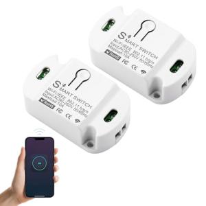2PC Interruptor inteligente de Luz, Interruptor WIFI Mini,…