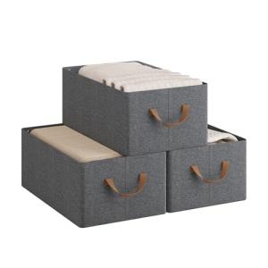 WOLTU Juego de 3 Cajas Plegables,Cajas Almacenamiento Plega…