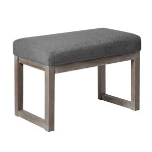 CangLong 27 Inch Wide Rectangle Ottoman Bench Grey Footstoo…