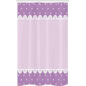 ABAKUHAUS Color de Malva Cortina para baño, Viejos Patrones…