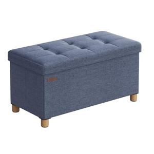 SONGMICS LSF016Q11 - Puf, baúl de Almacenamiento, Taburete…