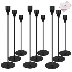 TOSUTO Candelabros de Metal,Juego de 9 Candelabro Decorativ…