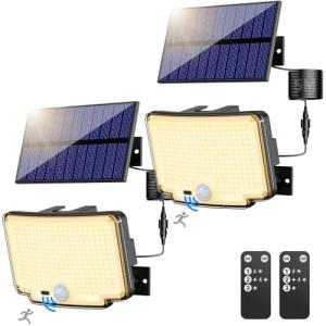 nipify Focos Exterior Solares, 318 LED Luz con Sensor de Mo…