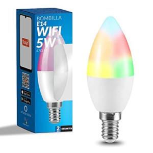M LEDME - Bombilla LED Inteligente WiFi Vela 6W (Eq. 50 W)…
