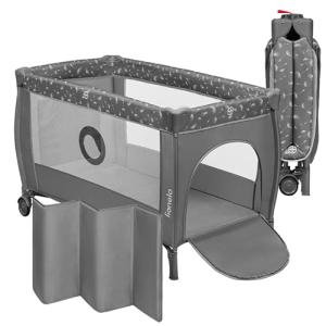 LIONELO Stefi Plus 2 en 1 Cuna de viaje y corralito de bebé…